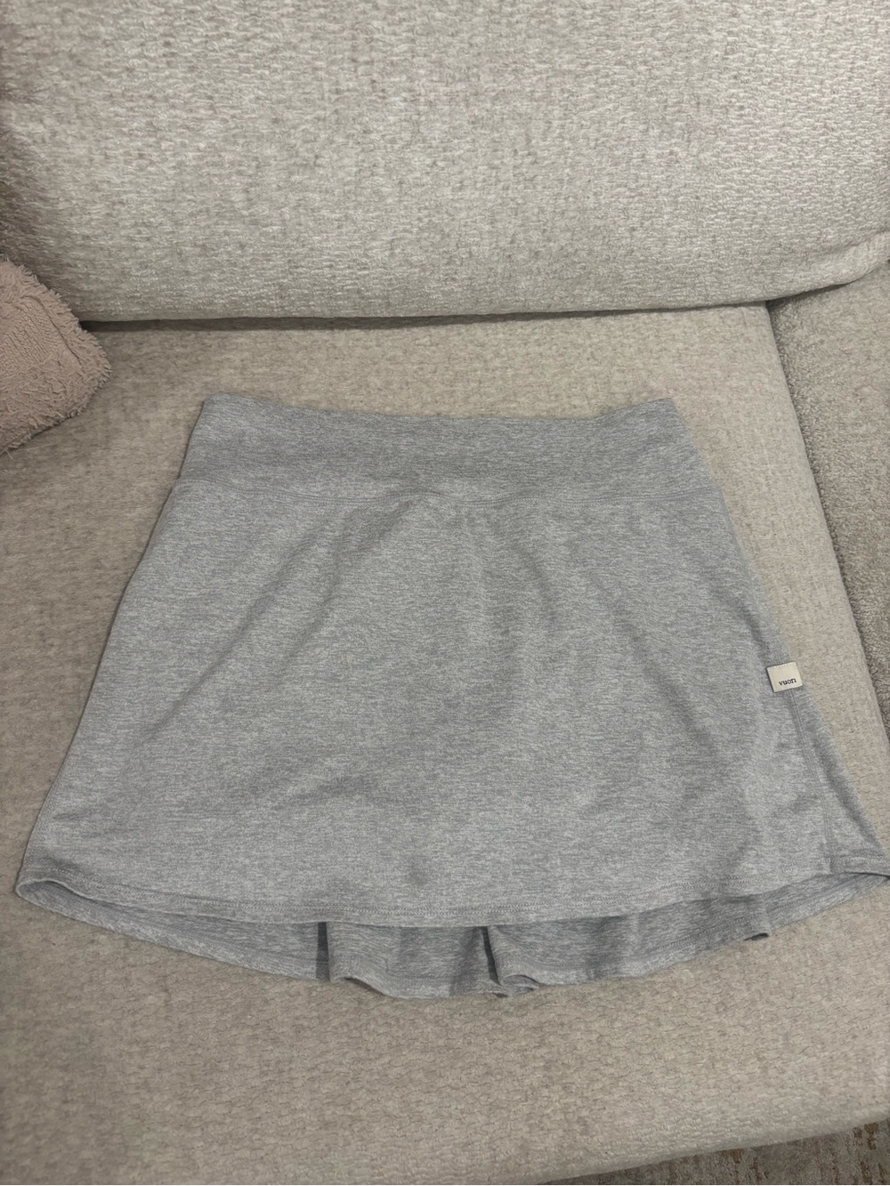 Vuori Light Gray Athletic Skort